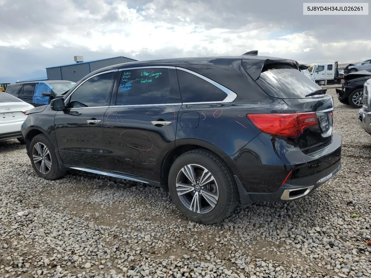 2018 Acura Mdx VIN: 5J8YD4H34JL026261 Lot: 71635984