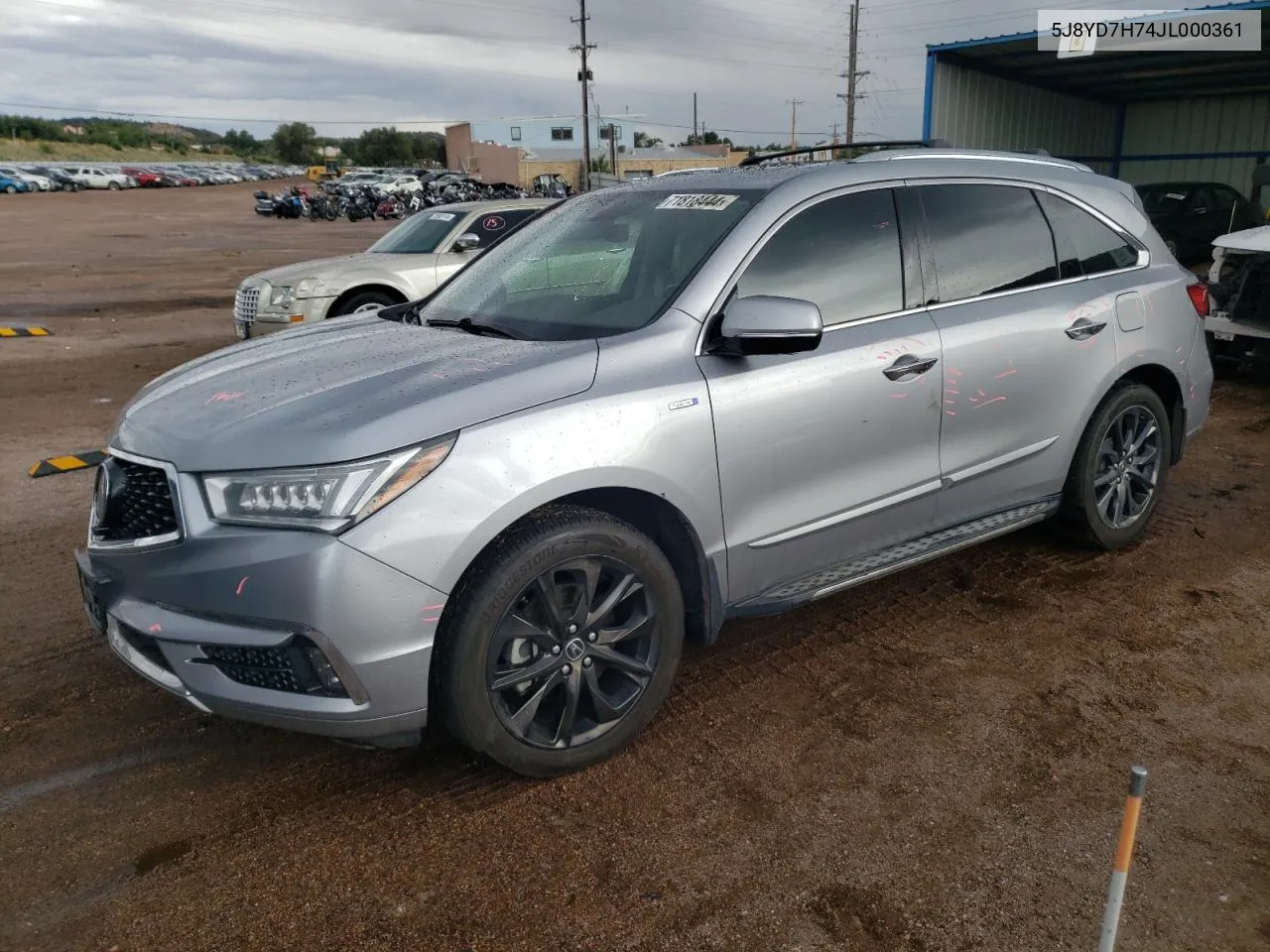 2018 Acura Mdx Sport Hybrid Advance VIN: 5J8YD7H74JL000361 Lot: 71818444