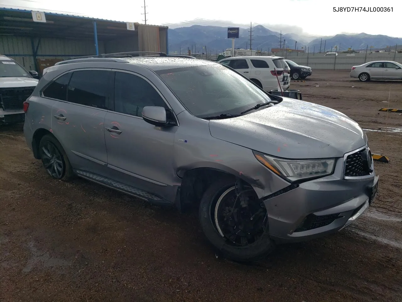 2018 Acura Mdx Sport Hybrid Advance VIN: 5J8YD7H74JL000361 Lot: 71818444