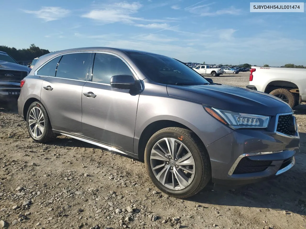 2018 Acura Mdx Technology VIN: 5J8YD4H54JL001474 Lot: 72341174