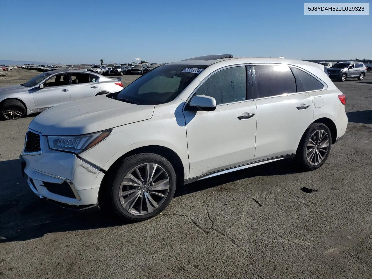 2018 Acura Mdx Technology VIN: 5J8YD4H52JL029323 Lot: 72773774