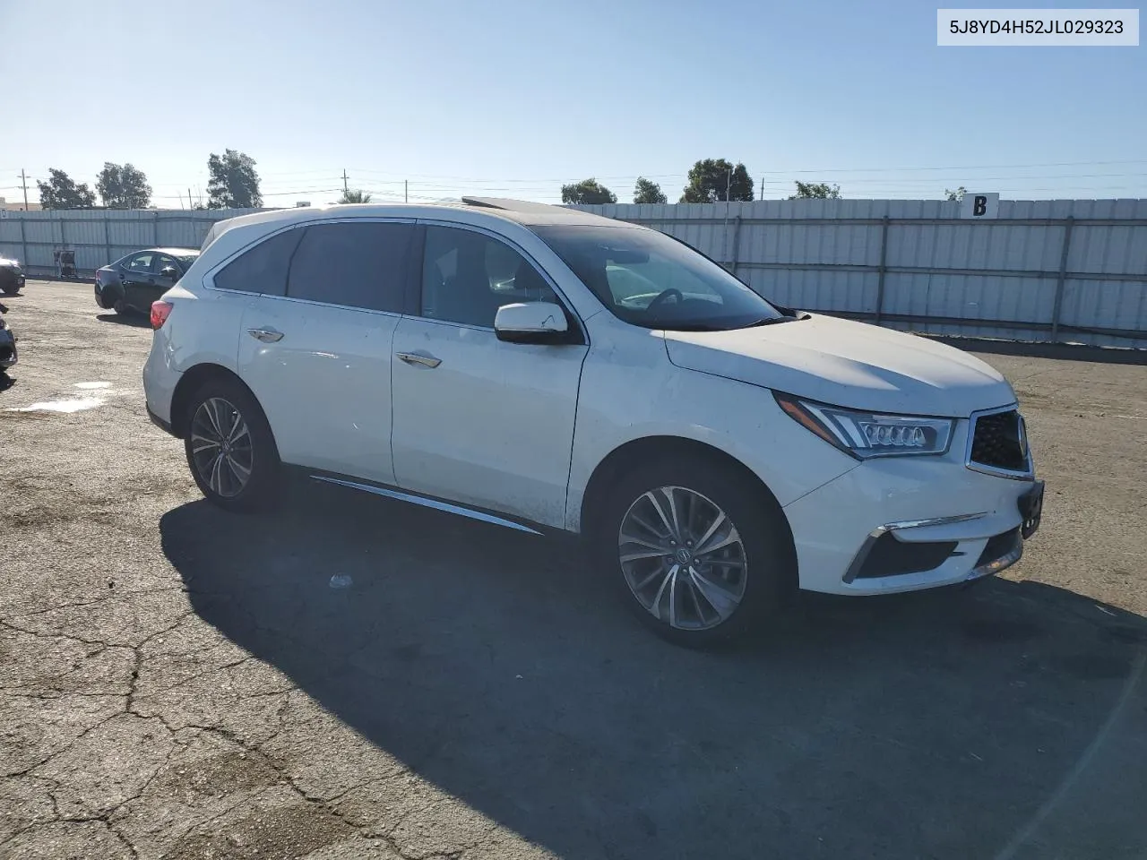 2018 Acura Mdx Technology VIN: 5J8YD4H52JL029323 Lot: 72773774