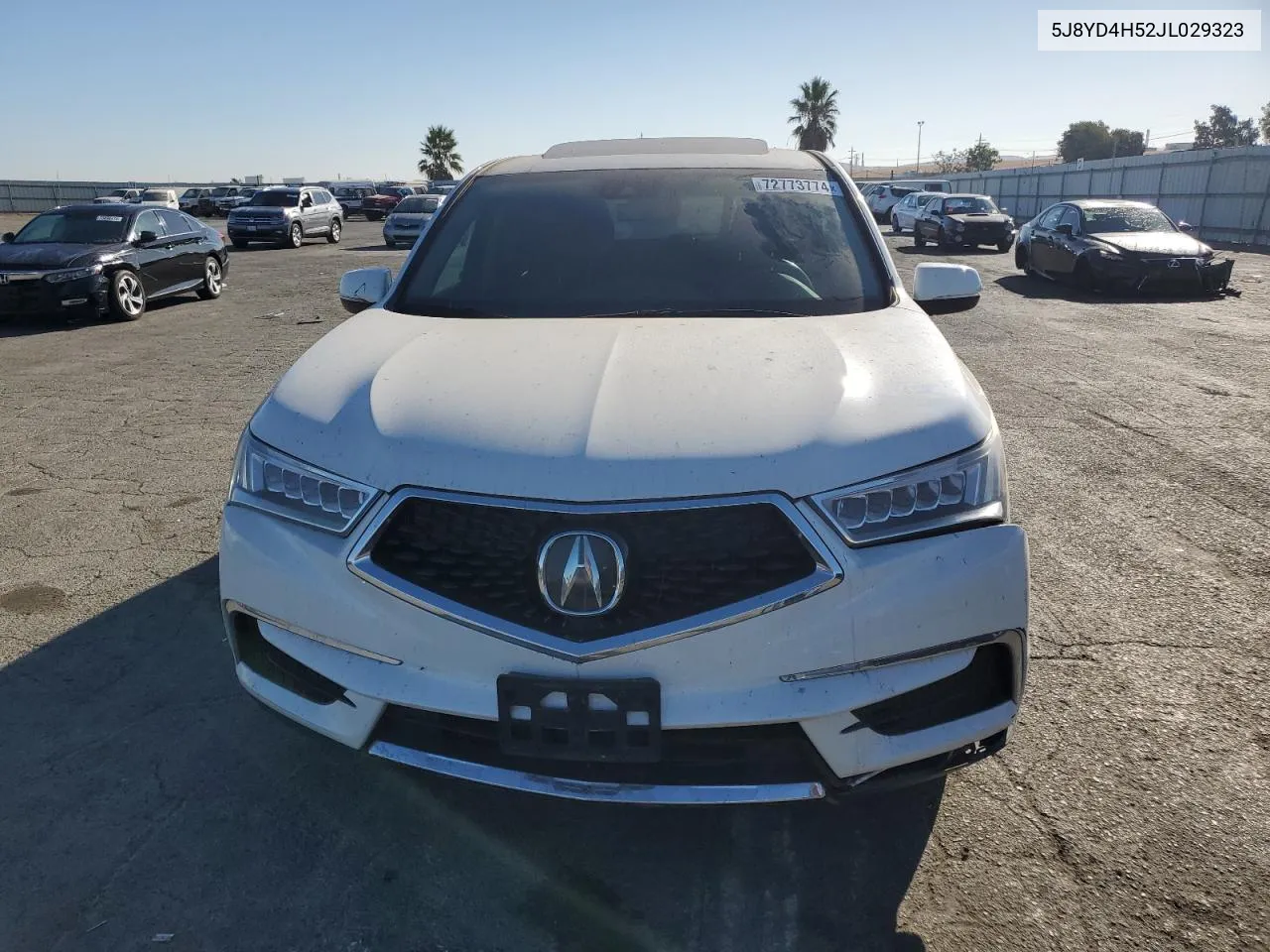 2018 Acura Mdx Technology VIN: 5J8YD4H52JL029323 Lot: 72773774