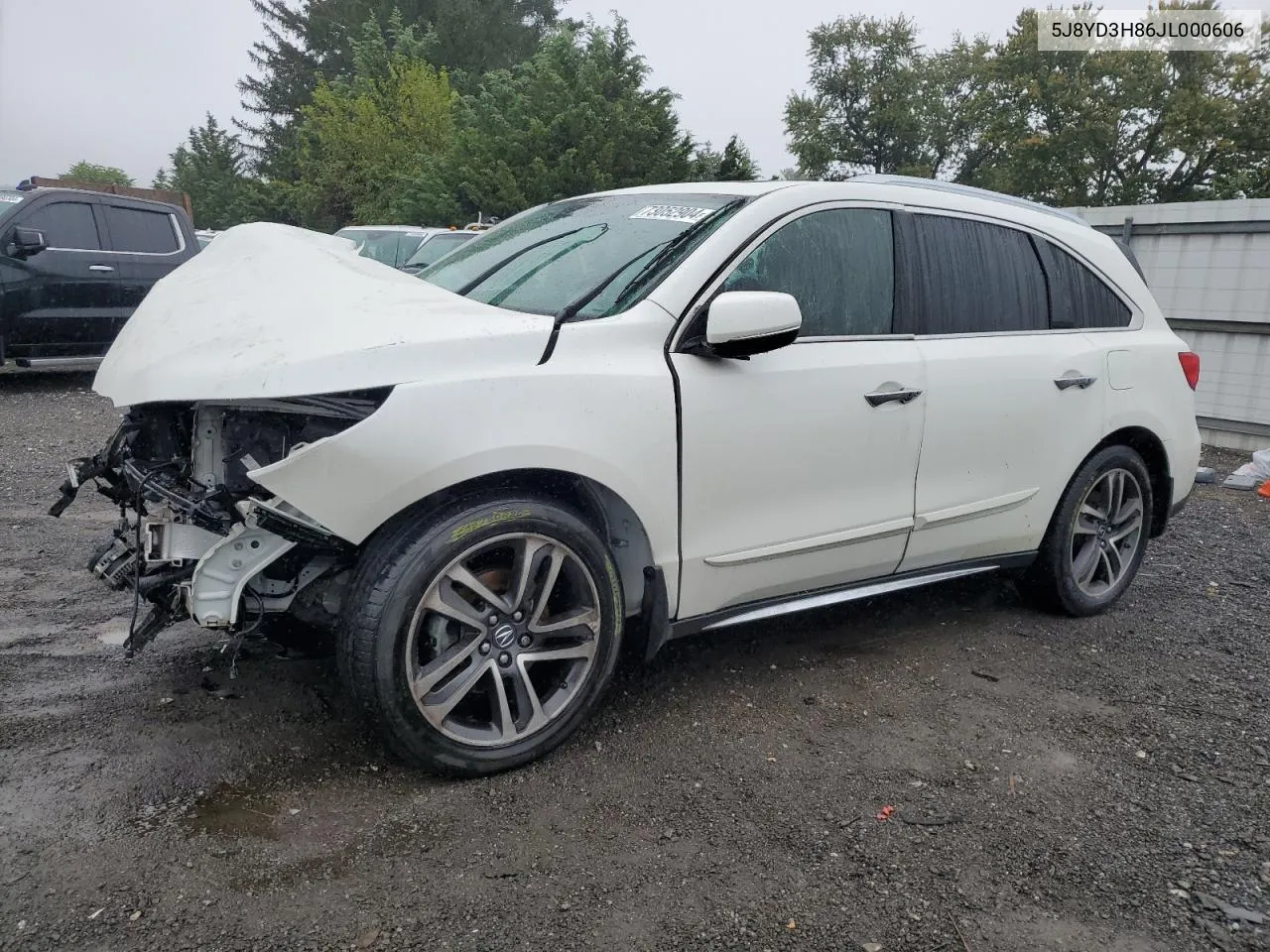 2018 Acura Mdx Advance VIN: 5J8YD3H86JL000606 Lot: 73052904