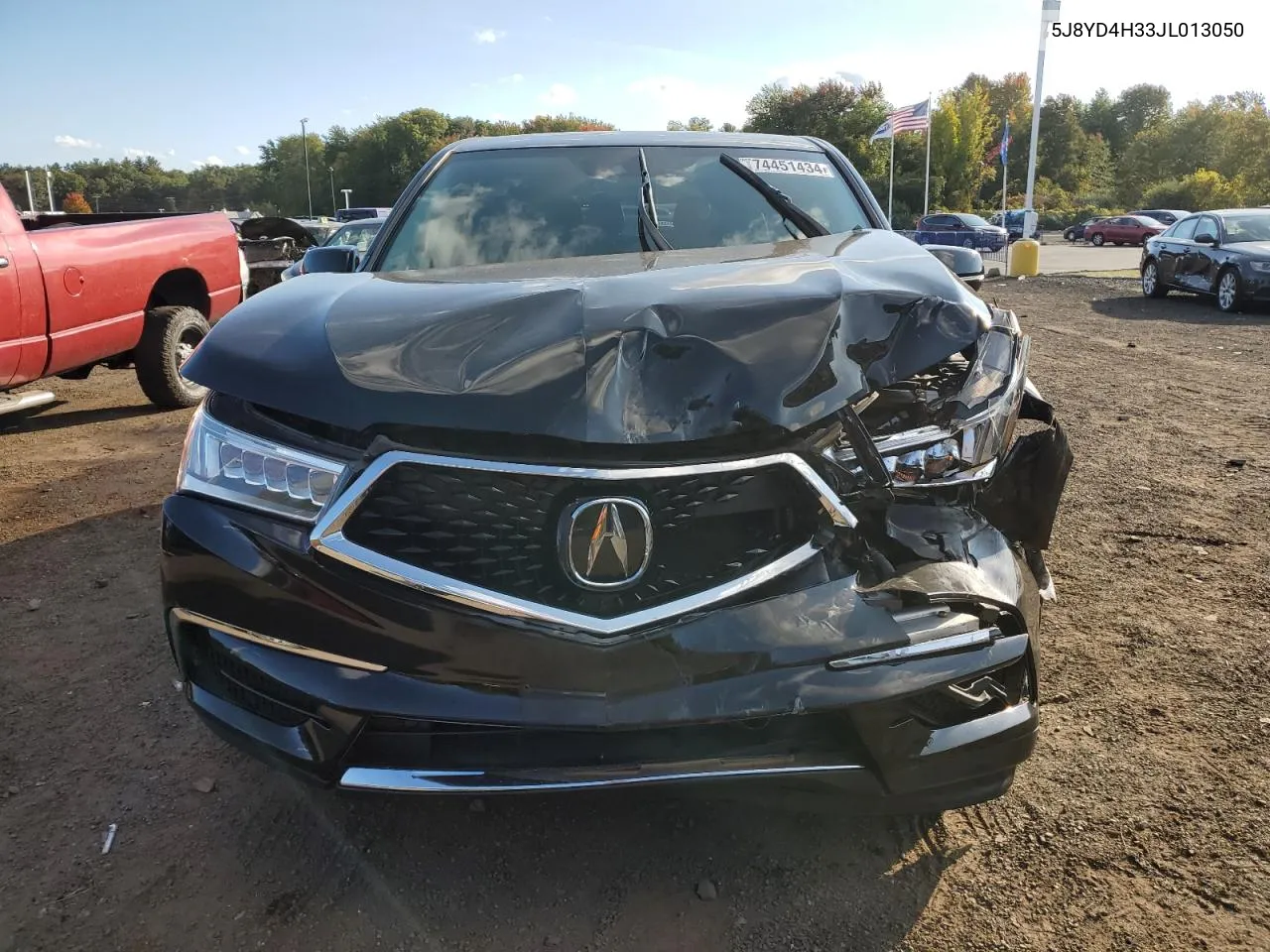 2018 Acura Mdx VIN: 5J8YD4H33JL013050 Lot: 74451434