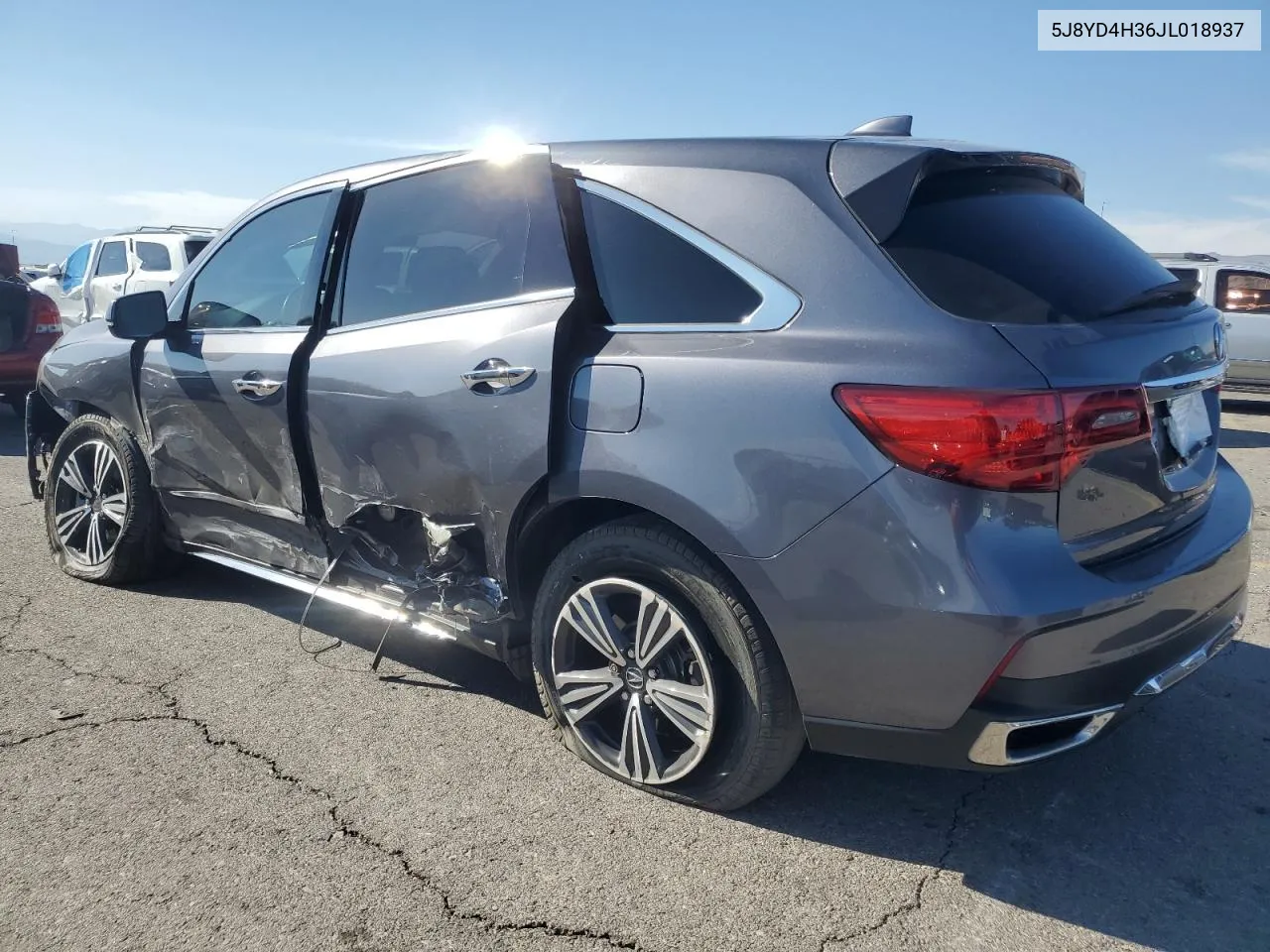 2018 Acura Mdx VIN: 5J8YD4H36JL018937 Lot: 75110774