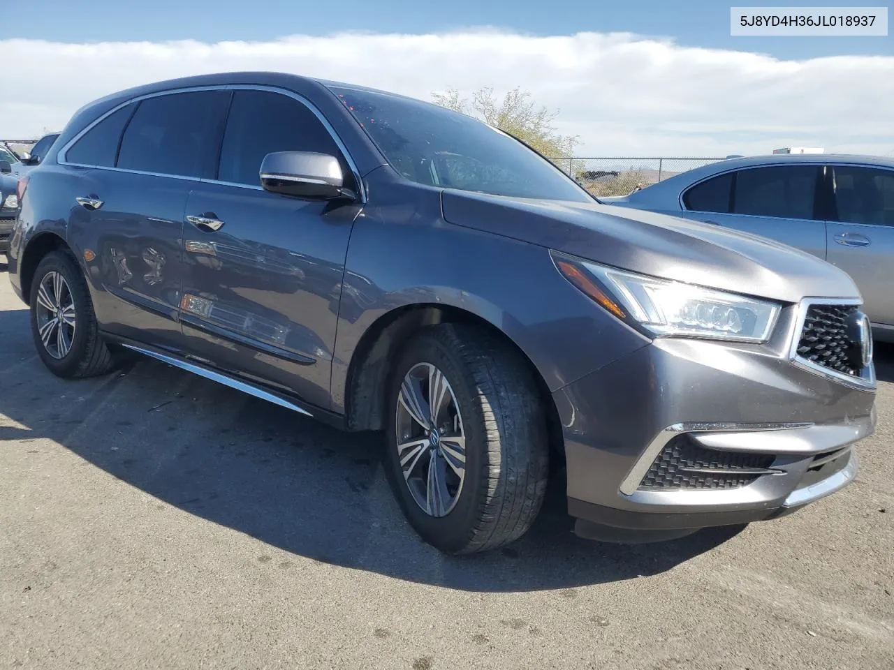 2018 Acura Mdx VIN: 5J8YD4H36JL018937 Lot: 75110774