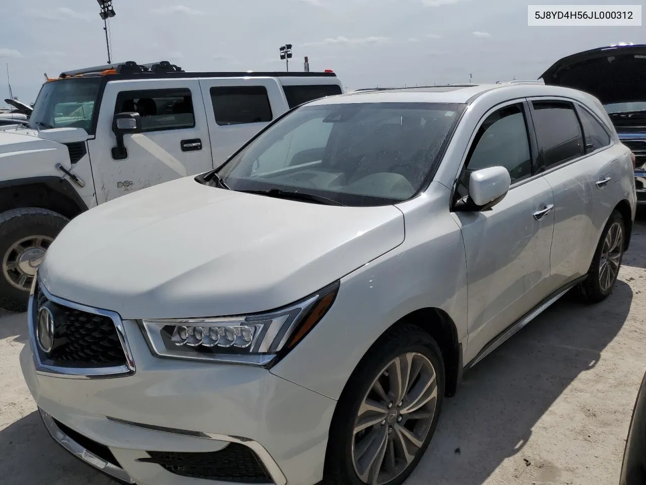 2018 Acura Mdx Technology VIN: 5J8YD4H56JL000312 Lot: 75296774