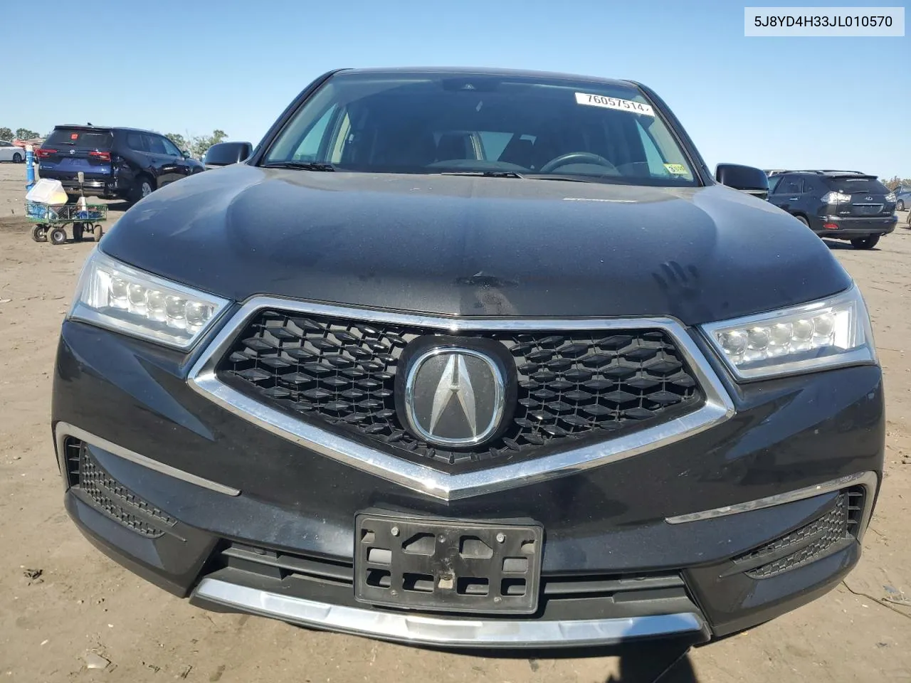 2018 Acura Mdx VIN: 5J8YD4H33JL010570 Lot: 76057514