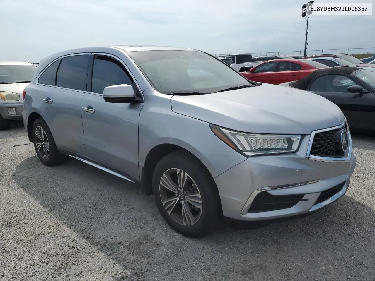 2018 Acura Mdx VIN: 5J8YD3H32JL006357 Lot: 76134634