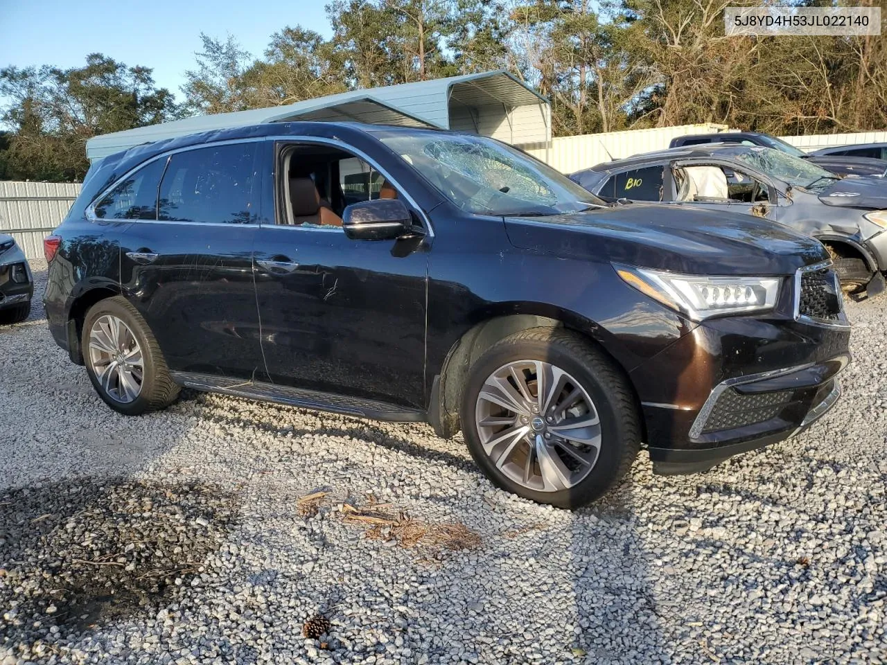 2018 Acura Mdx Technology VIN: 5J8YD4H53JL022140 Lot: 76473944