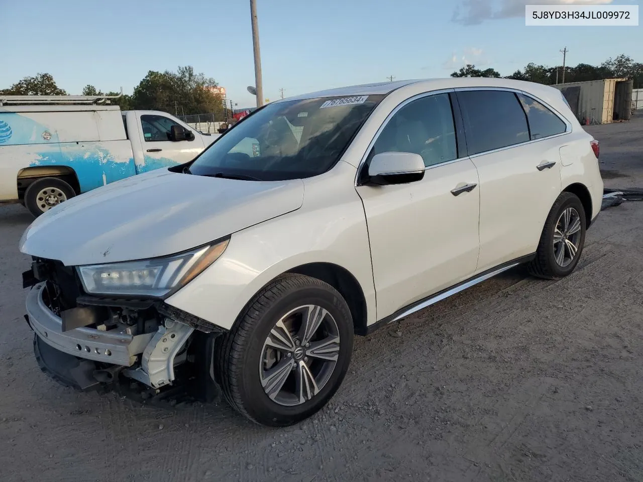 2018 Acura Mdx VIN: 5J8YD3H34JL009972 Lot: 76765634