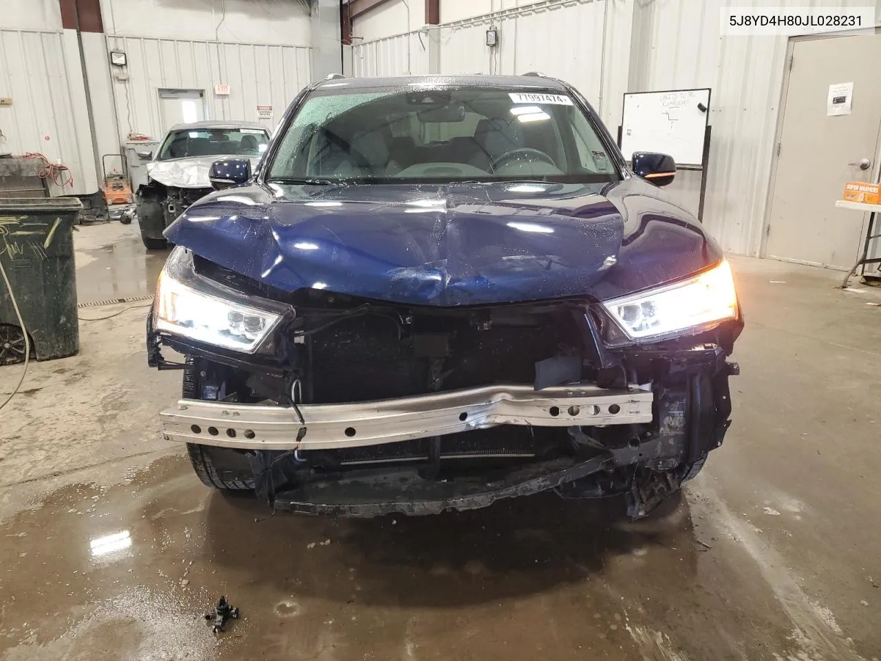 2018 Acura Mdx Advance VIN: 5J8YD4H80JL028231 Lot: 77997474