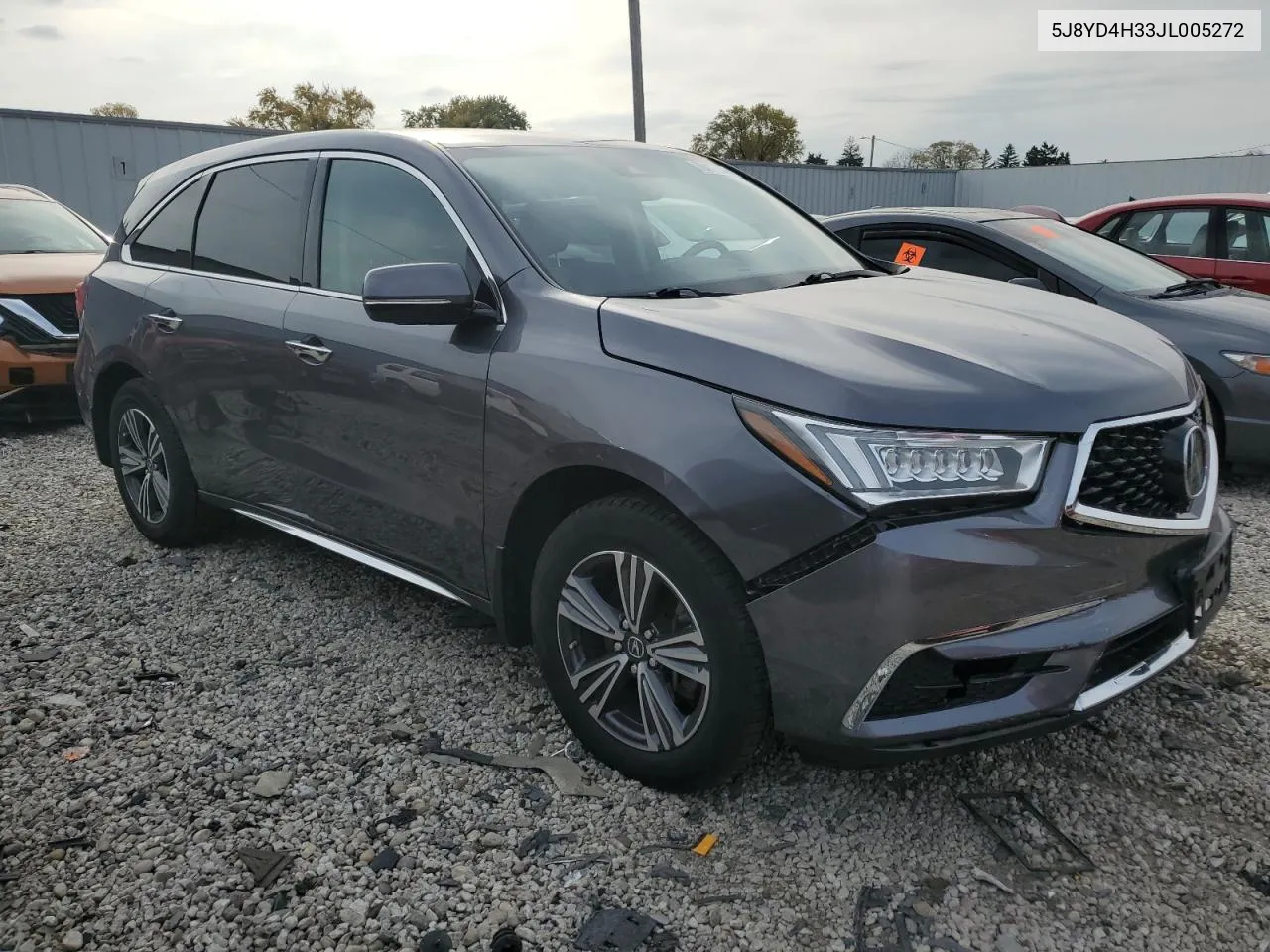 2018 Acura Mdx VIN: 5J8YD4H33JL005272 Lot: 78417244