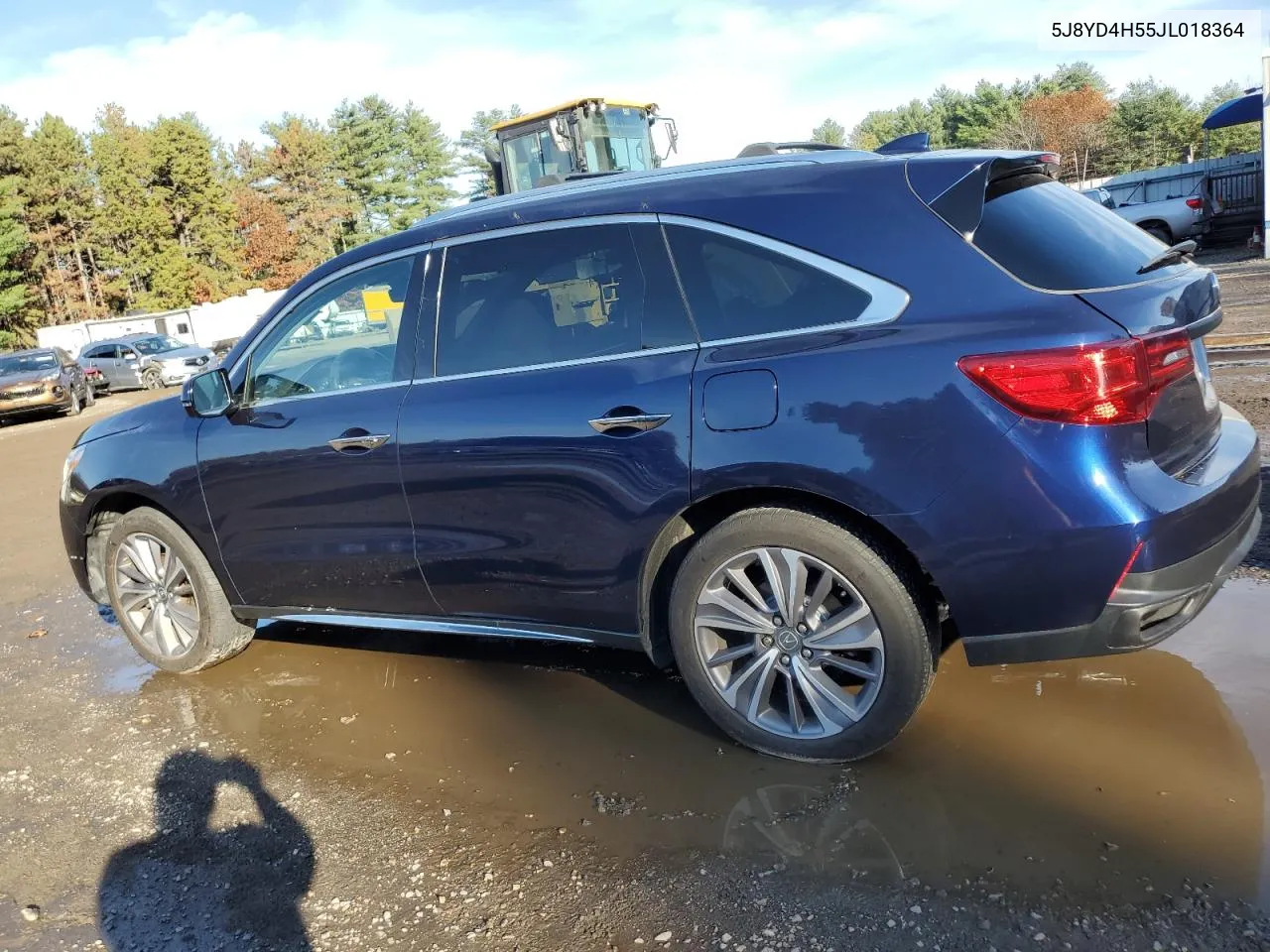 2018 Acura Mdx Technology VIN: 5J8YD4H55JL018364 Lot: 78693344