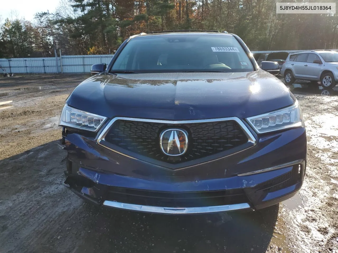 2018 Acura Mdx Technology VIN: 5J8YD4H55JL018364 Lot: 78693344