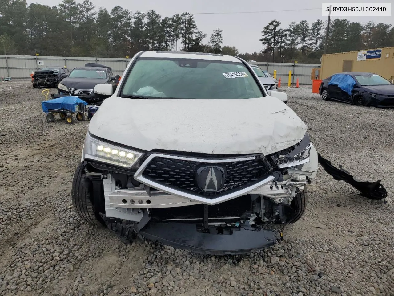 2018 Acura Mdx Technology VIN: 5J8YD3H50JL002440 Lot: 79416554