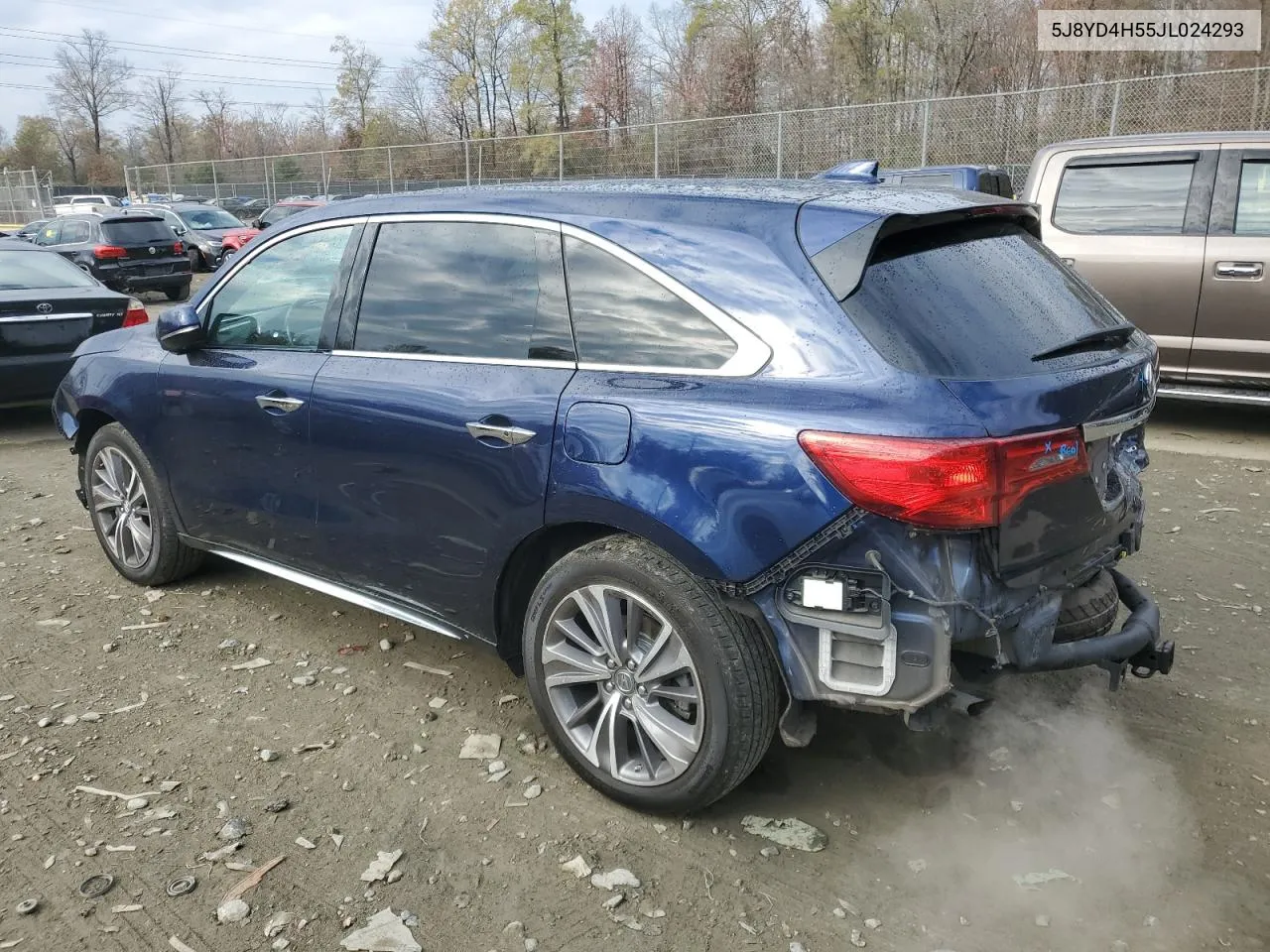 2018 Acura Mdx Technology VIN: 5J8YD4H55JL024293 Lot: 80503954