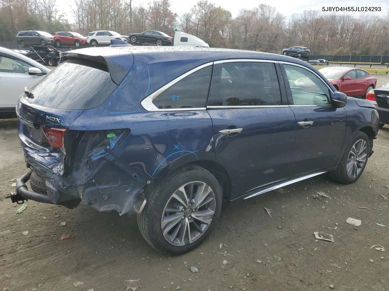 2018 Acura Mdx Technology VIN: 5J8YD4H55JL024293 Lot: 80503954