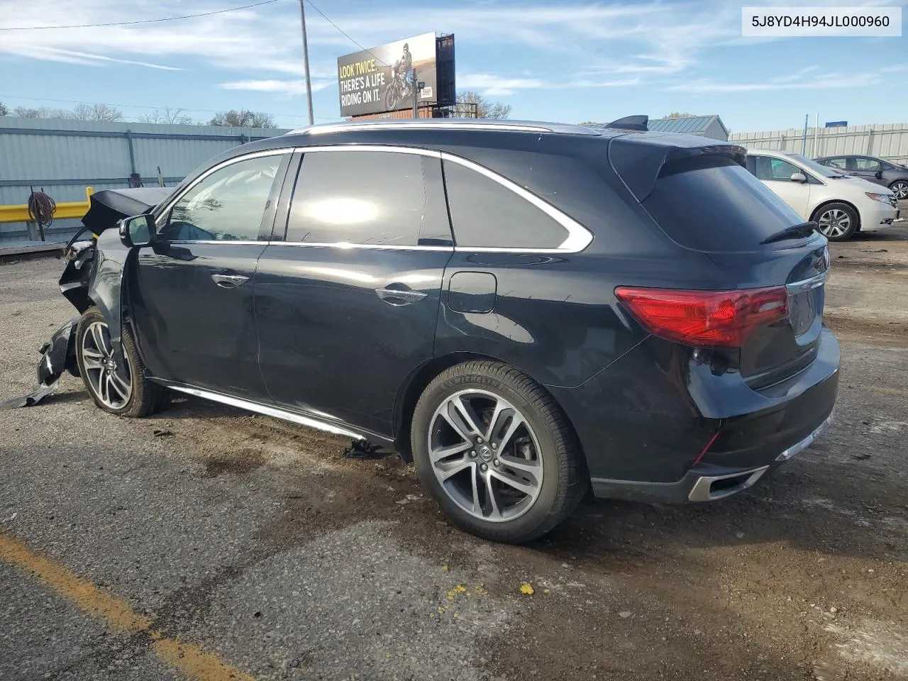 2018 Acura Mdx Advance VIN: 5J8YD4H94JL000960 Lot: 80648594