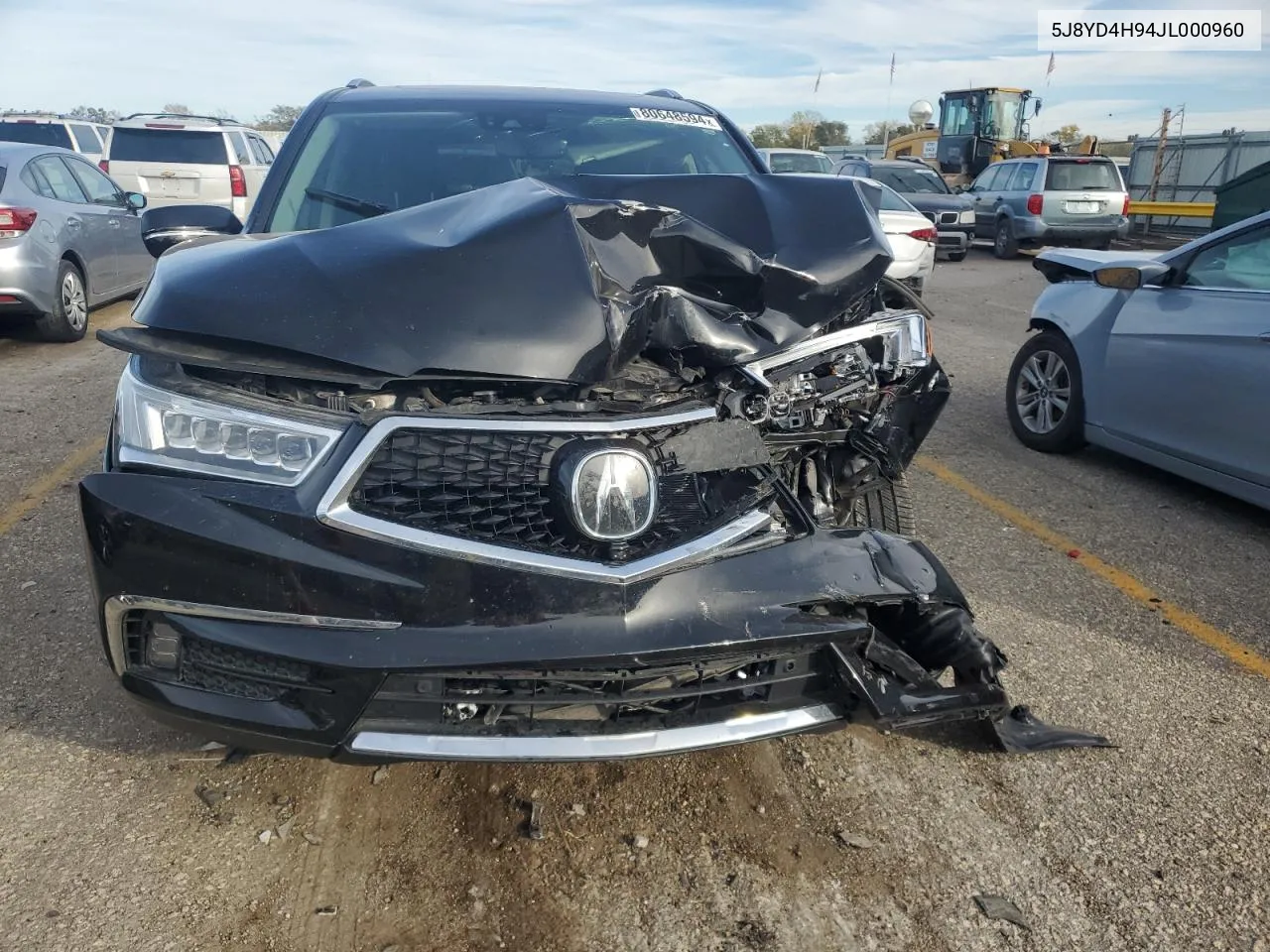 2018 Acura Mdx Advance VIN: 5J8YD4H94JL000960 Lot: 80648594