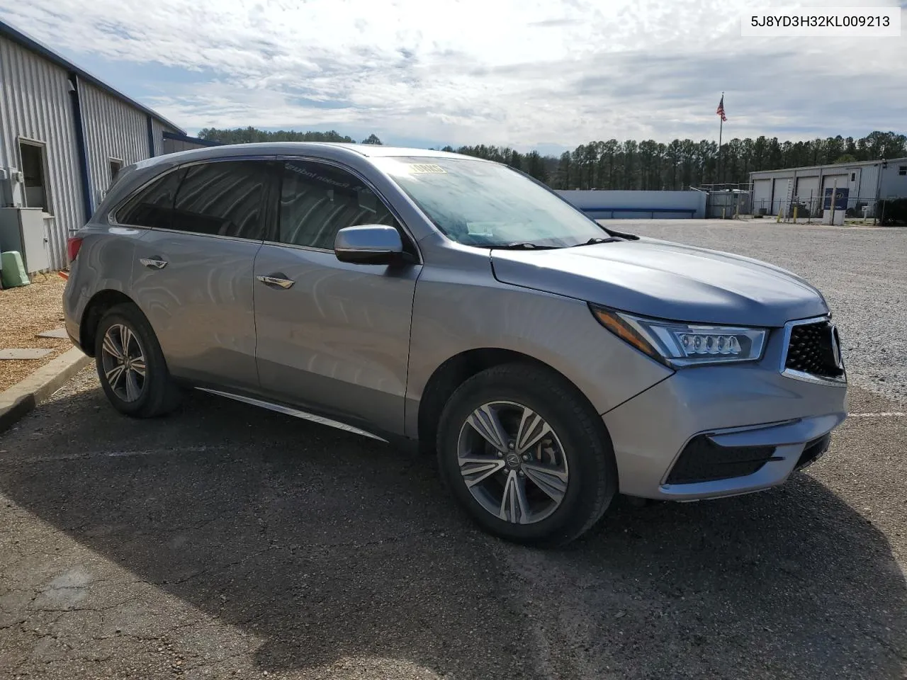 2019 Acura Mdx VIN: 5J8YD3H32KL009213 Lot: 43671324