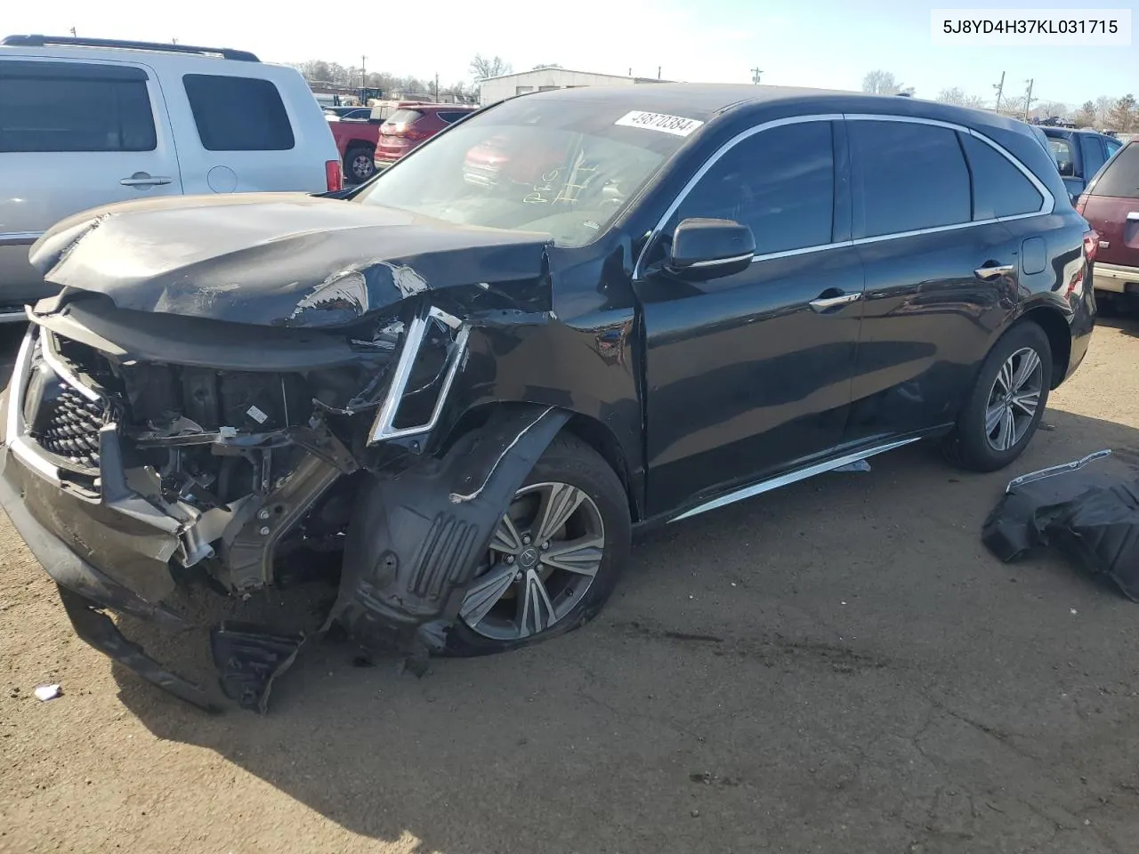 2019 Acura Mdx VIN: 5J8YD4H37KL031715 Lot: 49870384