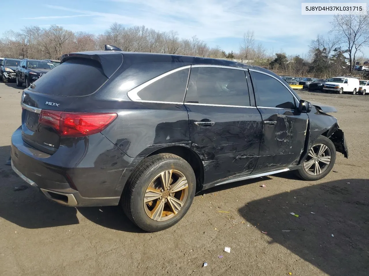 2019 Acura Mdx VIN: 5J8YD4H37KL031715 Lot: 49870384