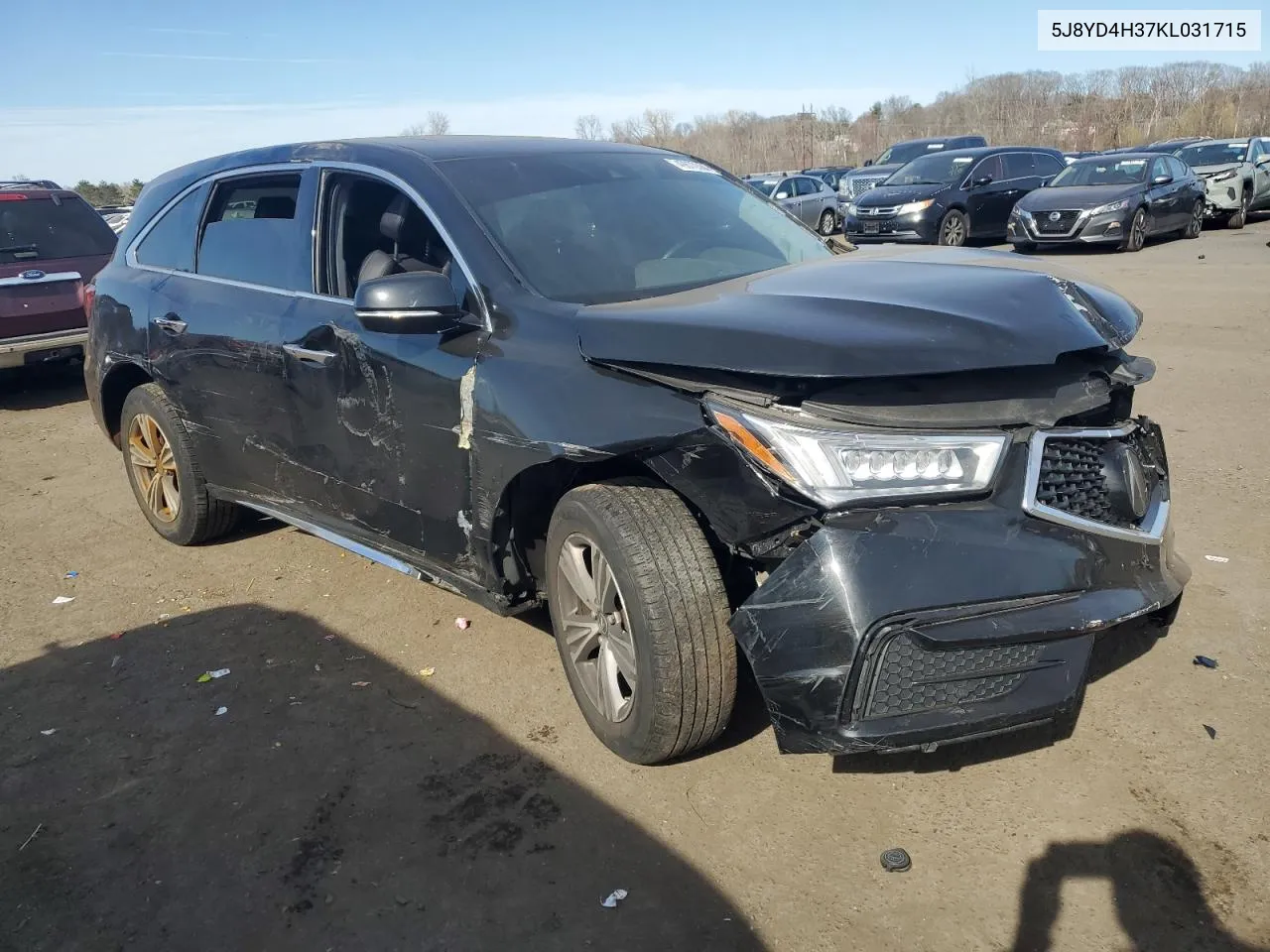 2019 Acura Mdx VIN: 5J8YD4H37KL031715 Lot: 49870384