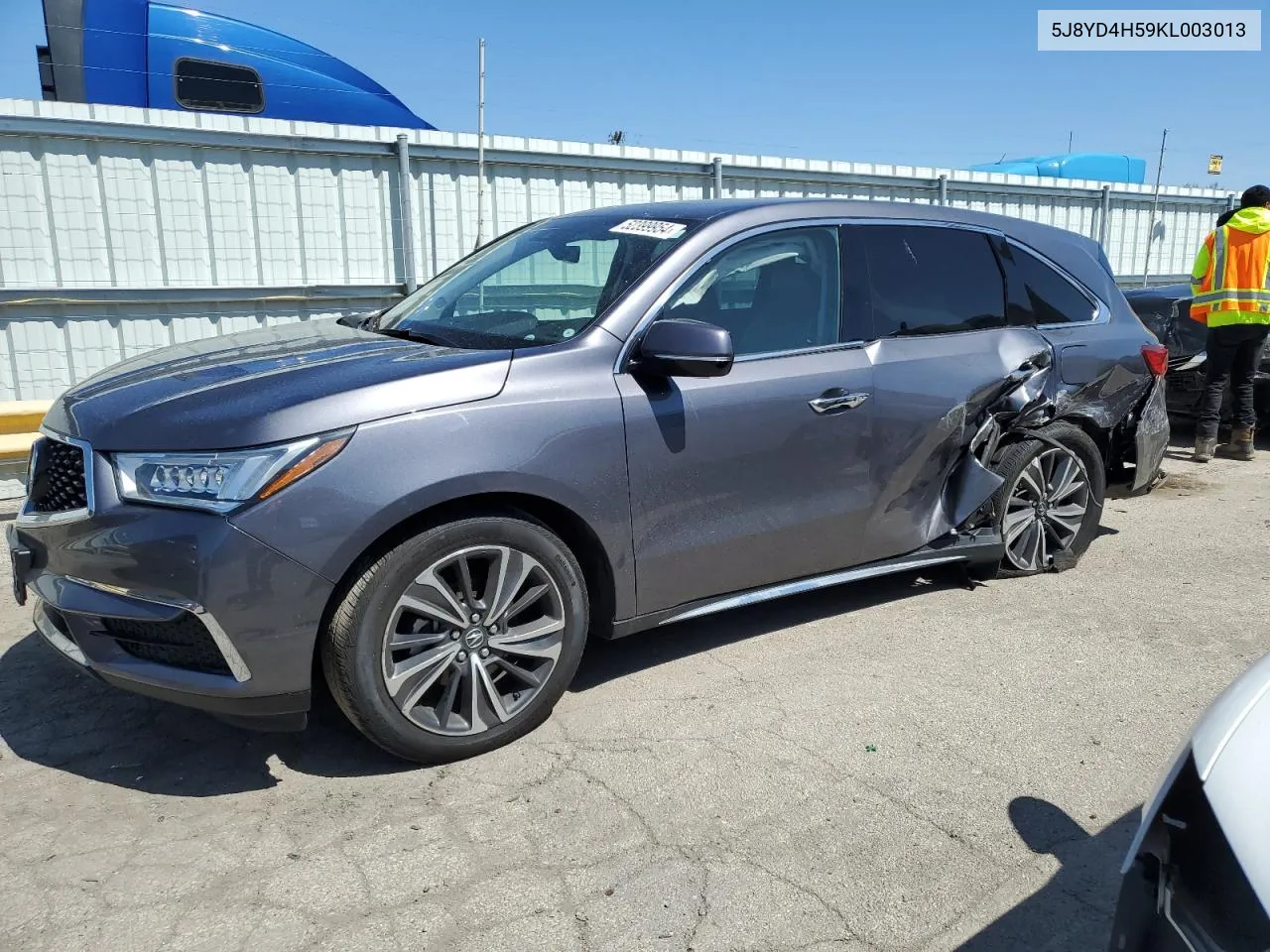 2019 Acura Mdx Technology VIN: 5J8YD4H59KL003013 Lot: 52399954