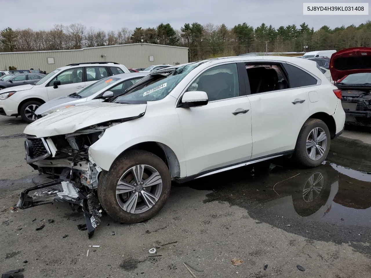 2019 Acura Mdx VIN: 5J8YD4H39KL031408 Lot: 52730924