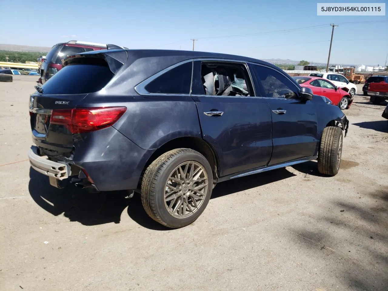 2019 Acura Mdx Technology VIN: 5J8YD3H54KL001115 Lot: 54540564