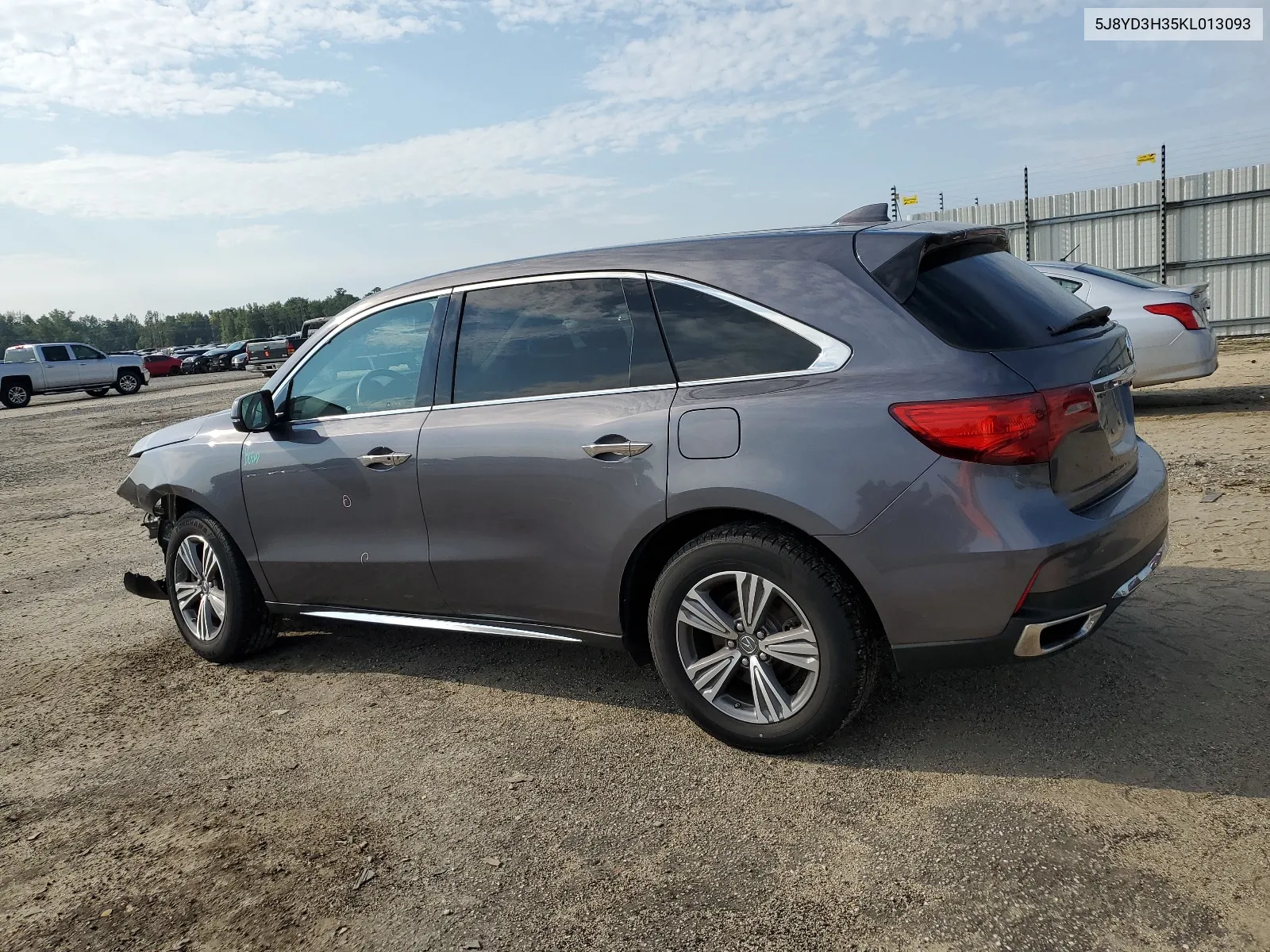 2019 Acura Mdx VIN: 5J8YD3H35KL013093 Lot: 59222654