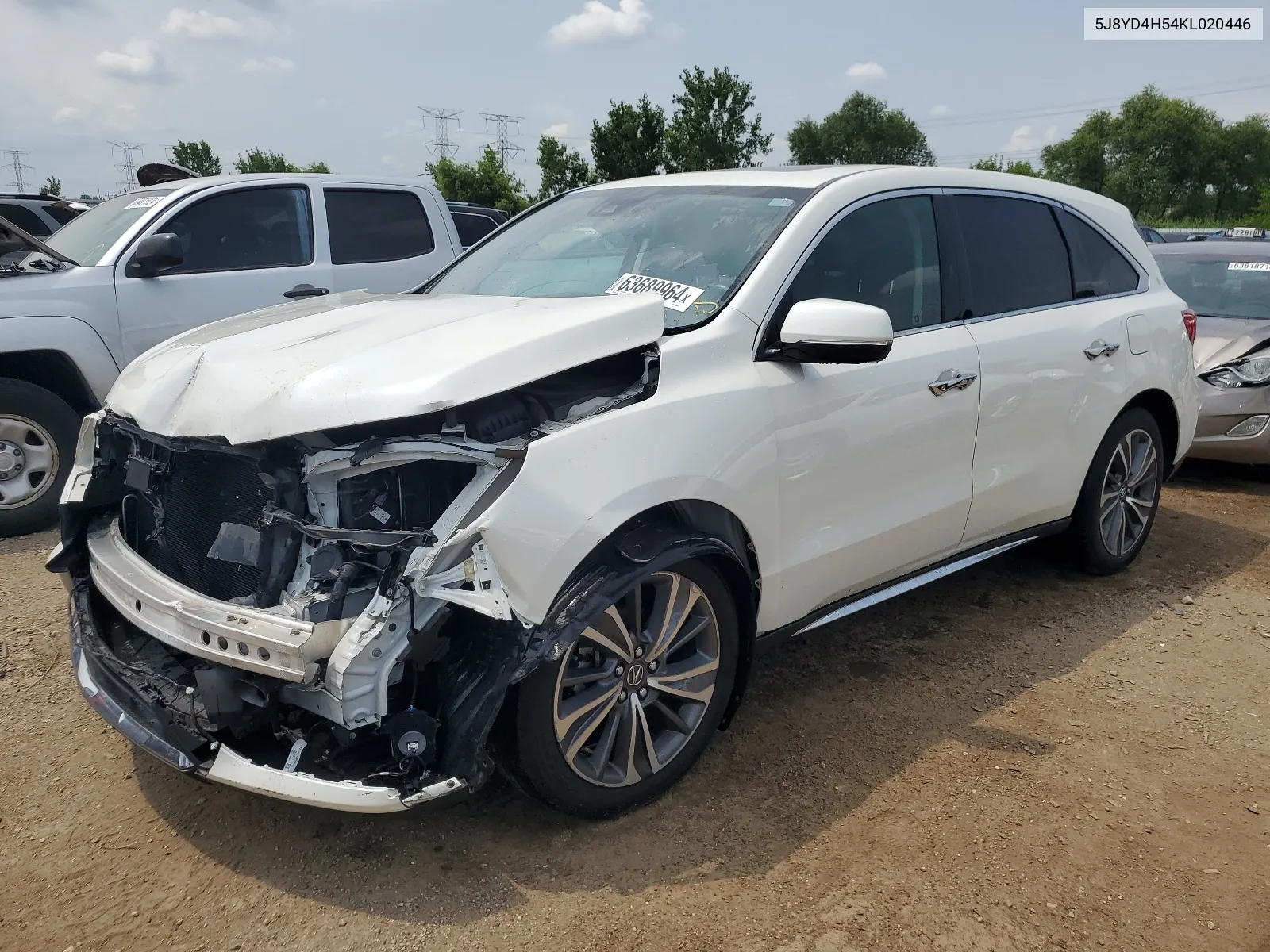 2019 Acura Mdx Technology VIN: 5J8YD4H54KL020446 Lot: 63689964