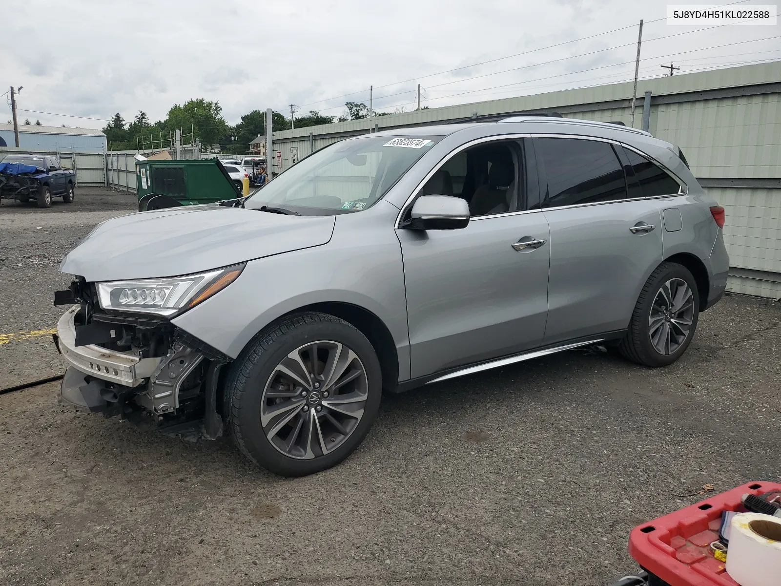 2019 Acura Mdx Technology VIN: 5J8YD4H51KL022588 Lot: 63823574