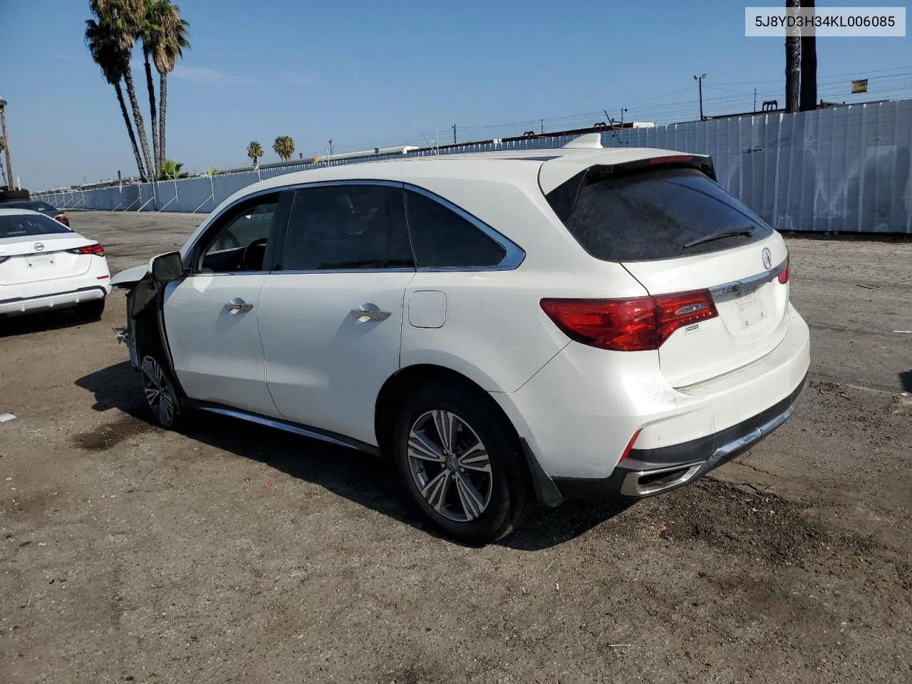 2019 Acura Mdx VIN: 5J8YD3H34KL006085 Lot: 66421044