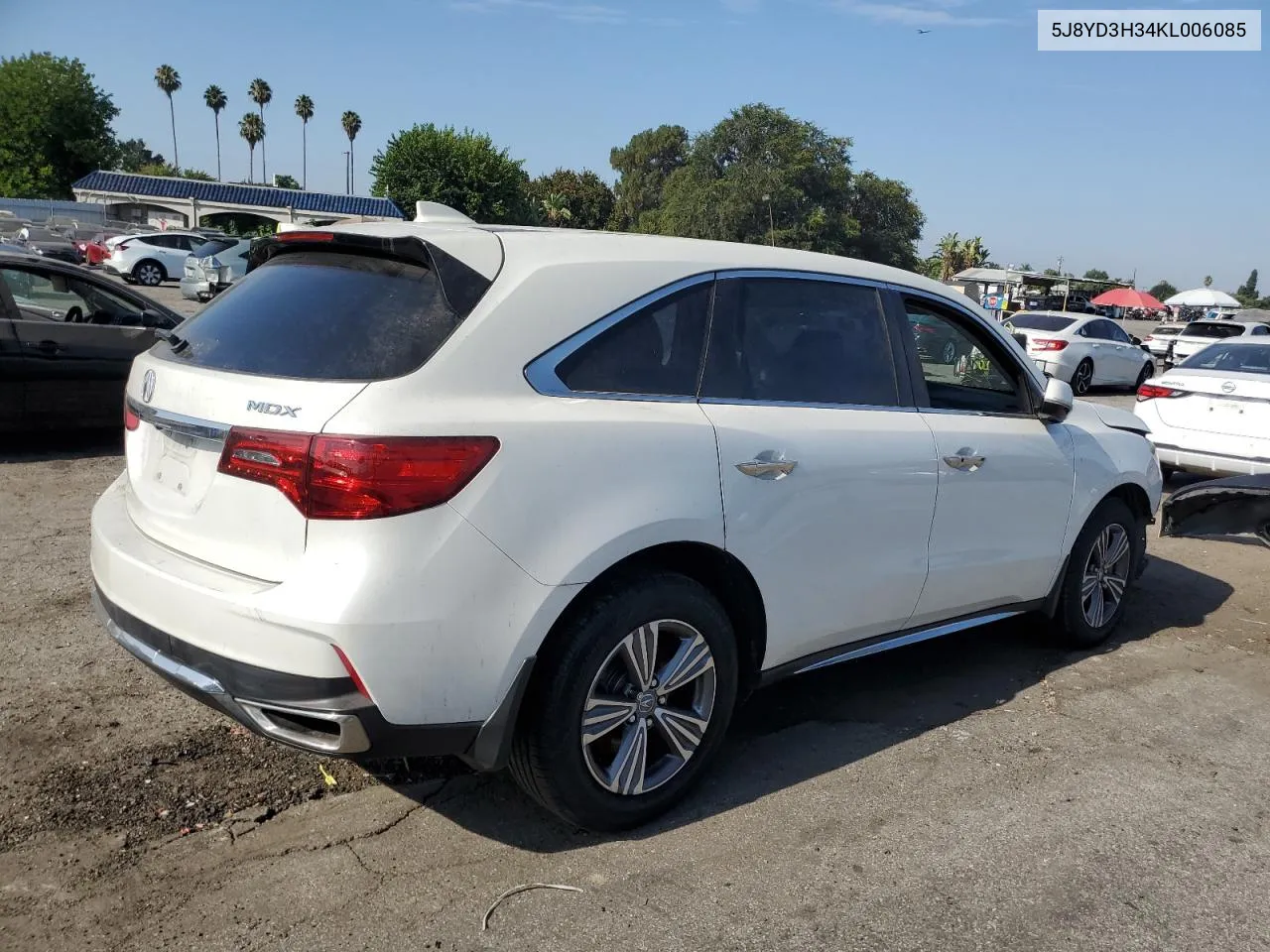 5J8YD3H34KL006085 2019 Acura Mdx