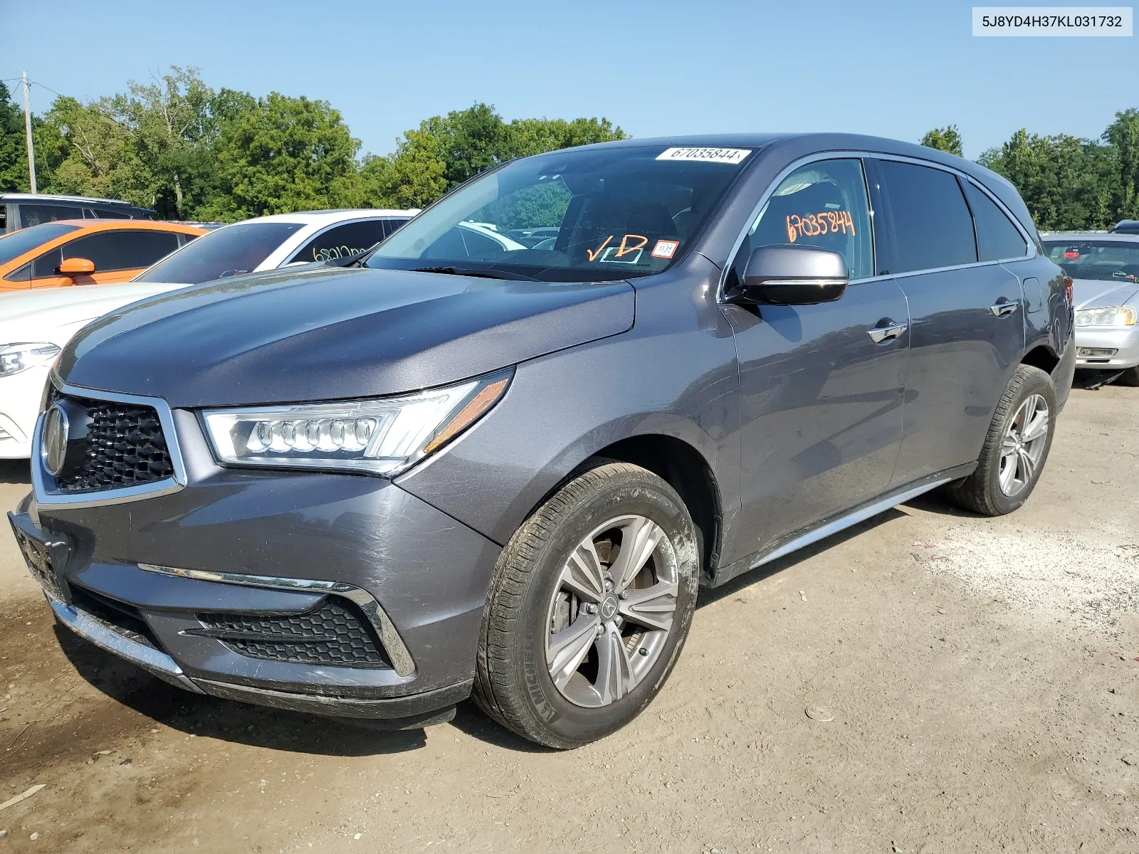 2019 Acura Mdx VIN: 5J8YD4H37KL031732 Lot: 67035844