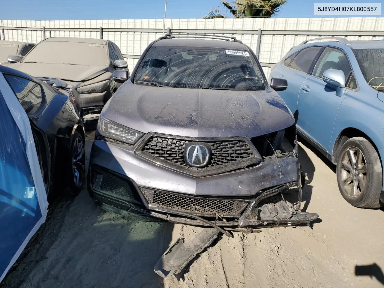 5J8YD4H07KL800557 2019 Acura Mdx A-Spec