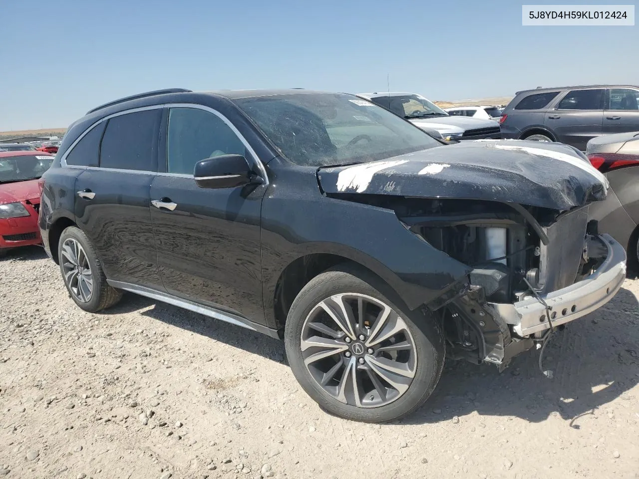 5J8YD4H59KL012424 2019 Acura Mdx Technology