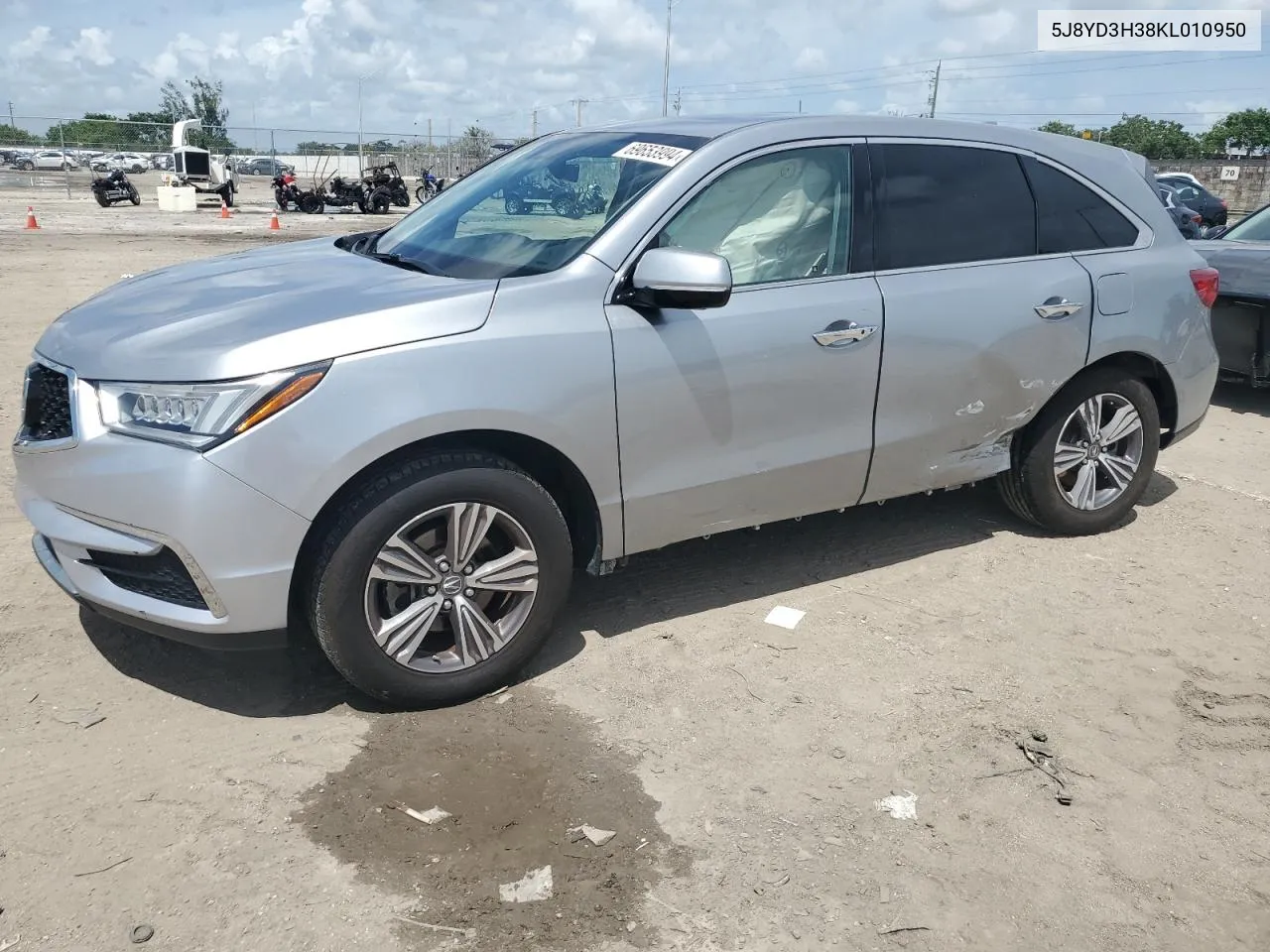 2019 Acura Mdx VIN: 5J8YD3H38KL010950 Lot: 69653994