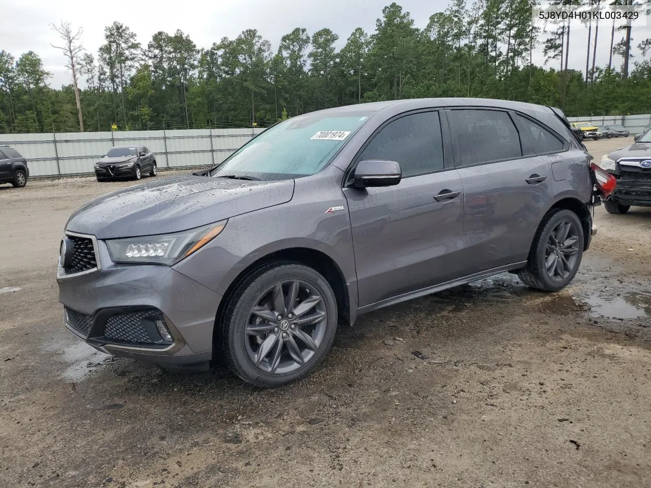 2019 Acura Mdx A-Spec VIN: 5J8YD4H01KL003429 Lot: 70001974