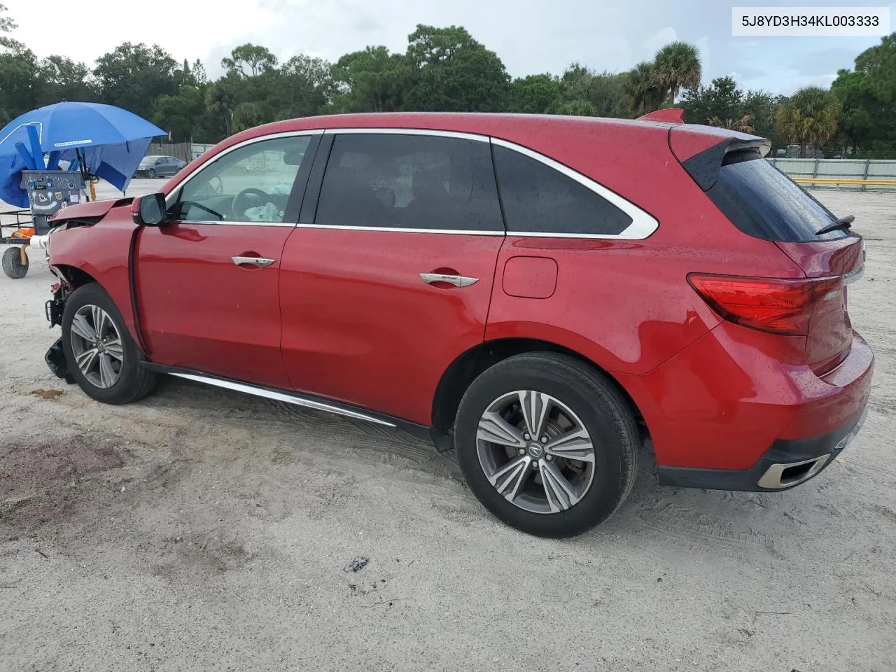 2019 Acura Mdx VIN: 5J8YD3H34KL003333 Lot: 70537714