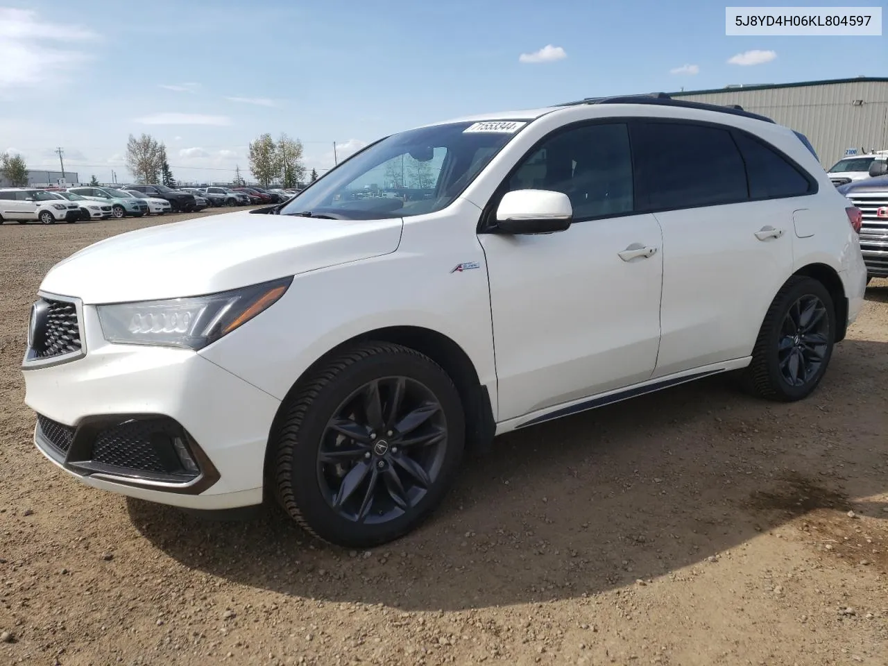 2019 Acura Mdx A-Spec VIN: 5J8YD4H06KL804597 Lot: 71553344