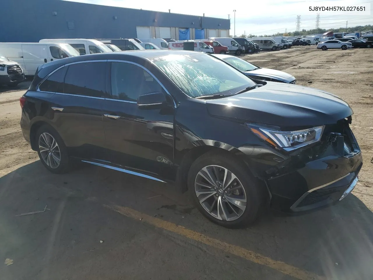 2019 Acura Mdx Technology VIN: 5J8YD4H57KL027651 Lot: 71774454