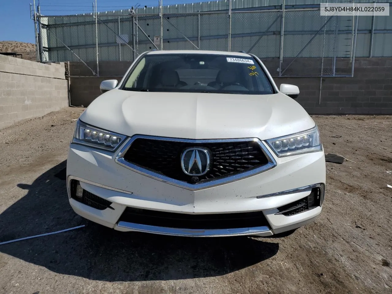 2019 Acura Mdx Advance VIN: 5J8YD4H84KL022059 Lot: 73486634