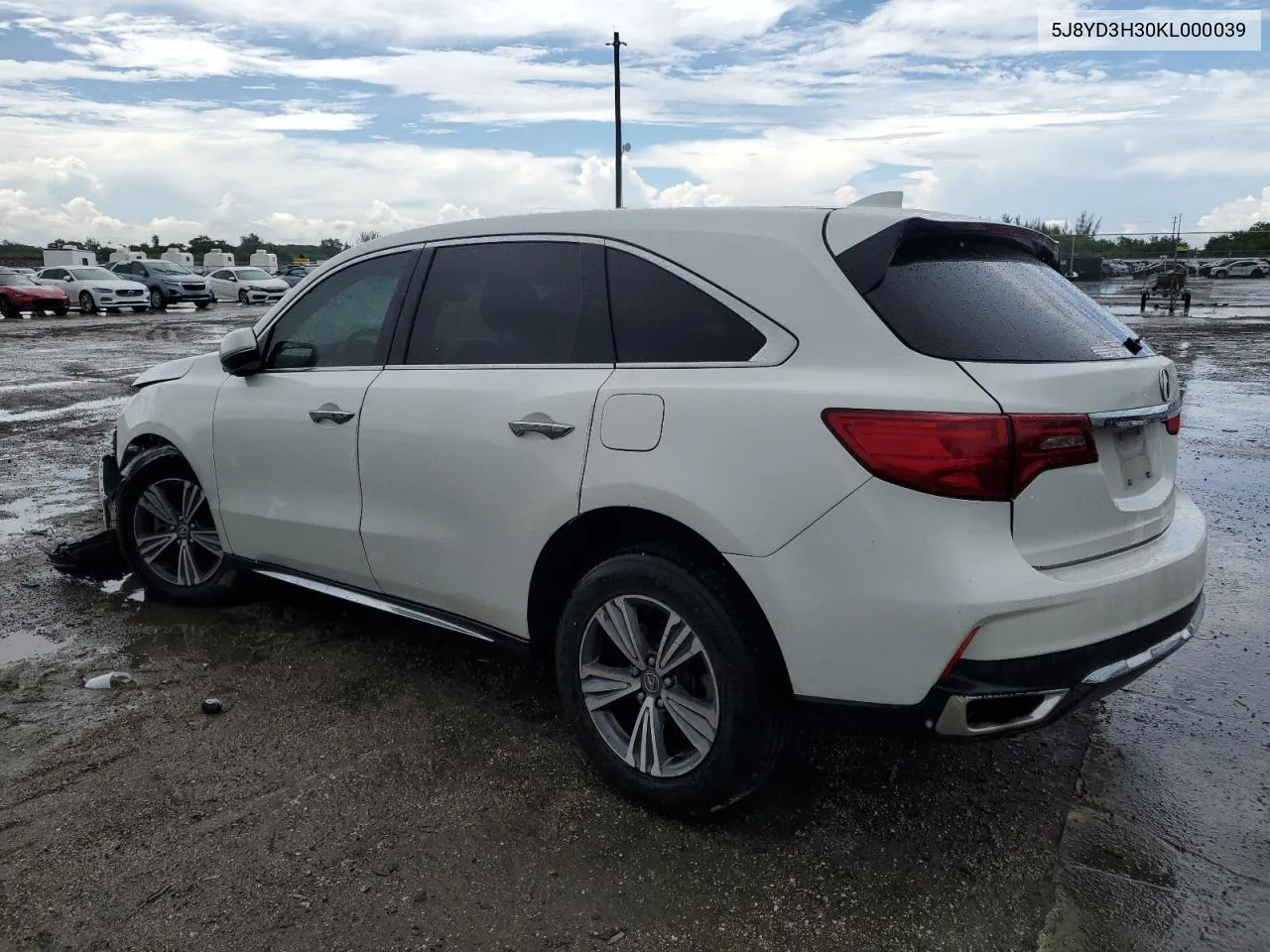 2019 Acura Mdx VIN: 5J8YD3H30KL000039 Lot: 75776104