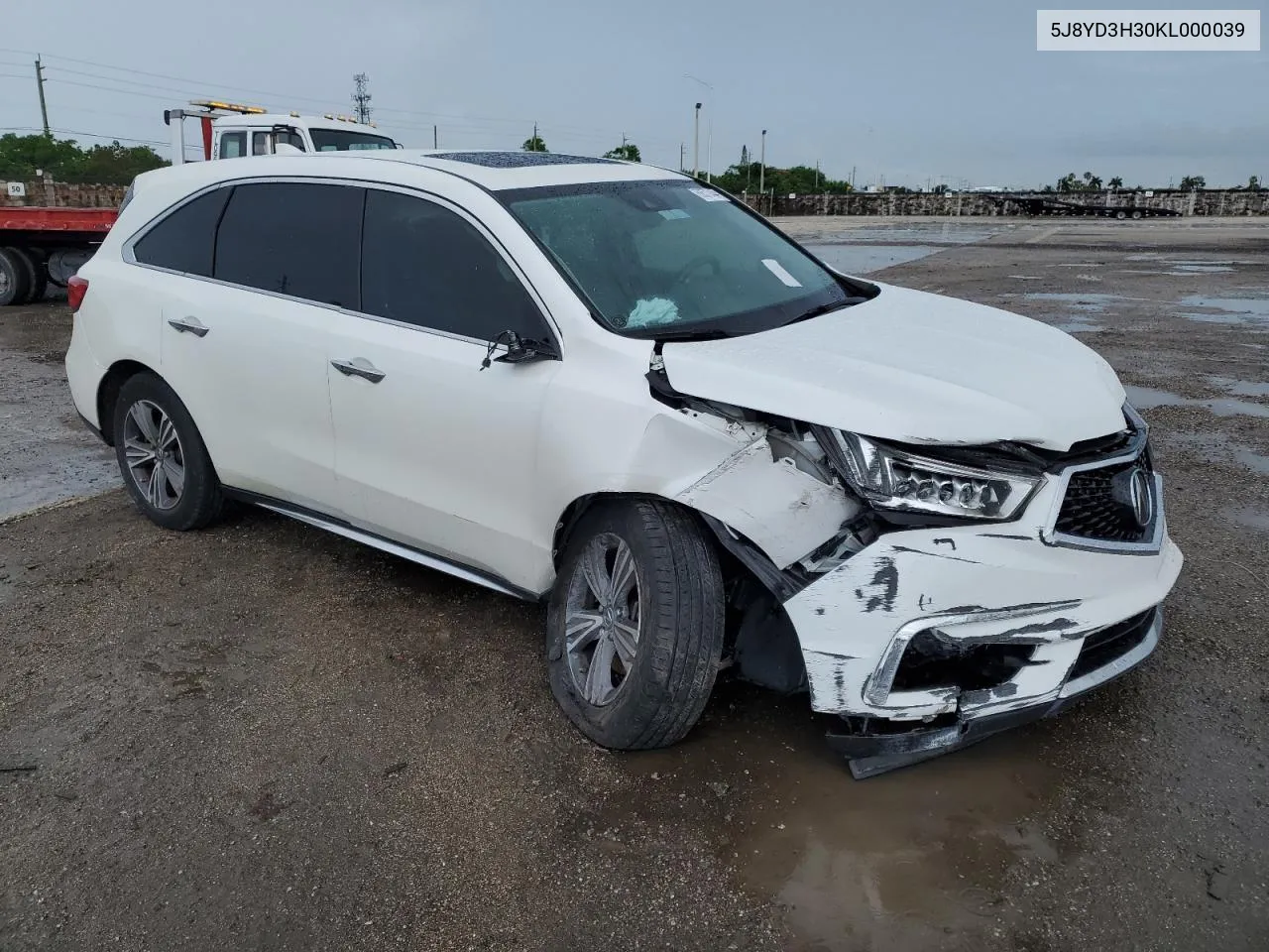 2019 Acura Mdx VIN: 5J8YD3H30KL000039 Lot: 75776104