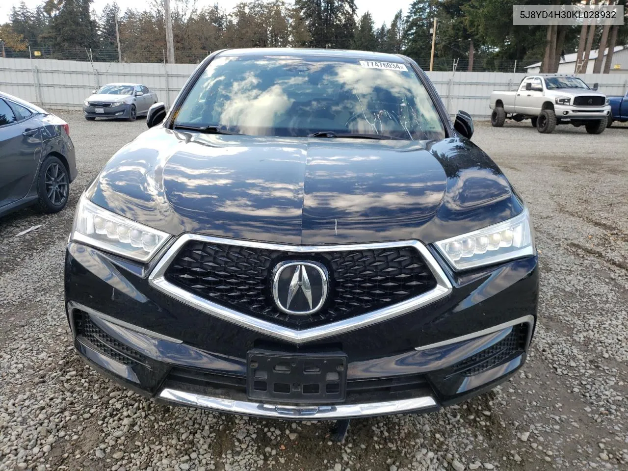 2019 Acura Mdx VIN: 5J8YD4H30KL028932 Lot: 77476034