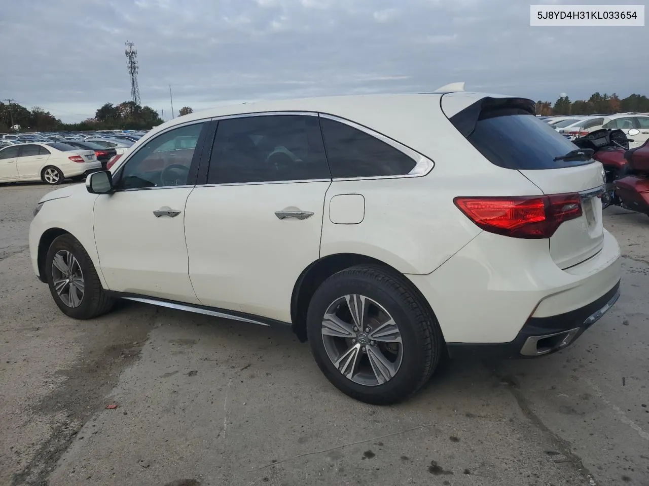 2019 Acura Mdx VIN: 5J8YD4H31KL033654 Lot: 77857394